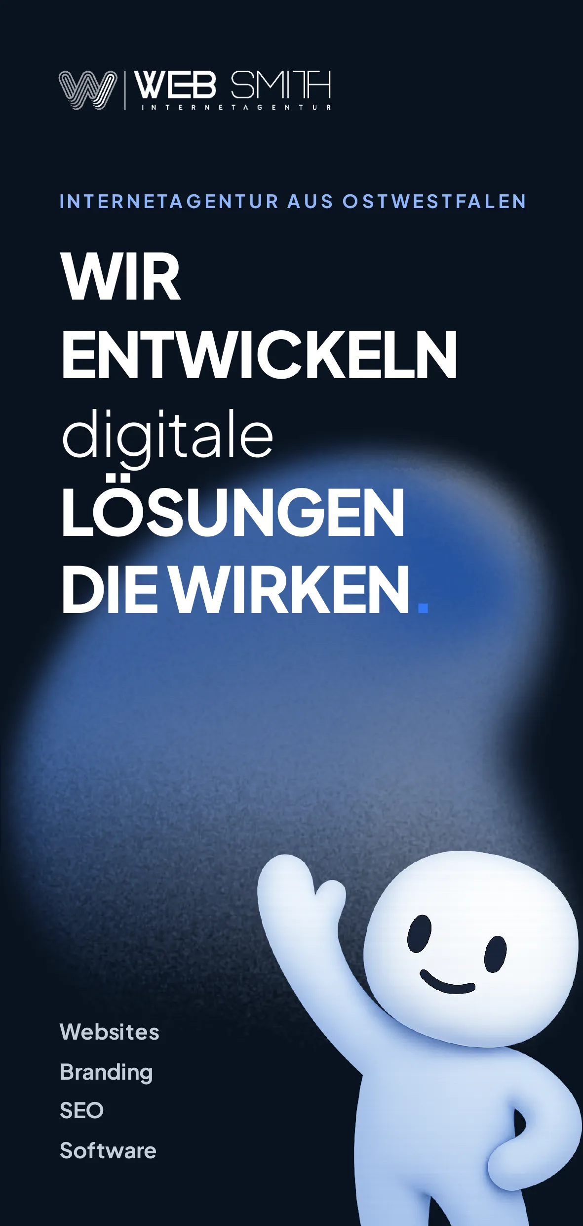 Titelseite: Wir entwickeln digitale Lösungen, die wirken