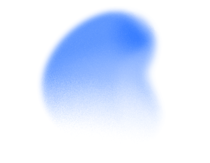 Organische blaue Form auf hellblauem Hintergrund