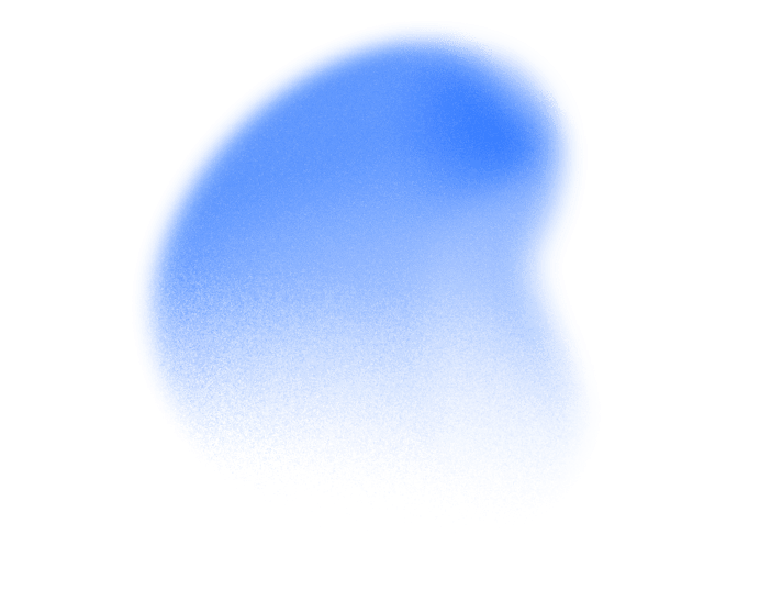 Blauer, wolkiger Farbklecks auf hellem Hintergrund